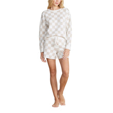 Cozychic Cotton Checkered Short | Oatmeal/Cream