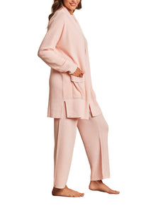Womens | Luxeblend Waffle Knit Cardigan | Bella Pink