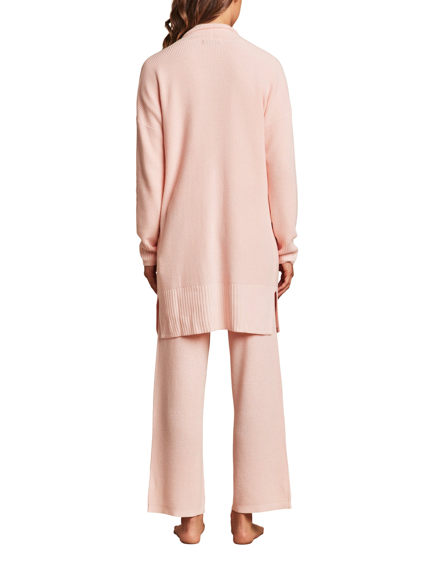 Womens | Luxeblend Waffle Knit Cardigan | Bella Pink