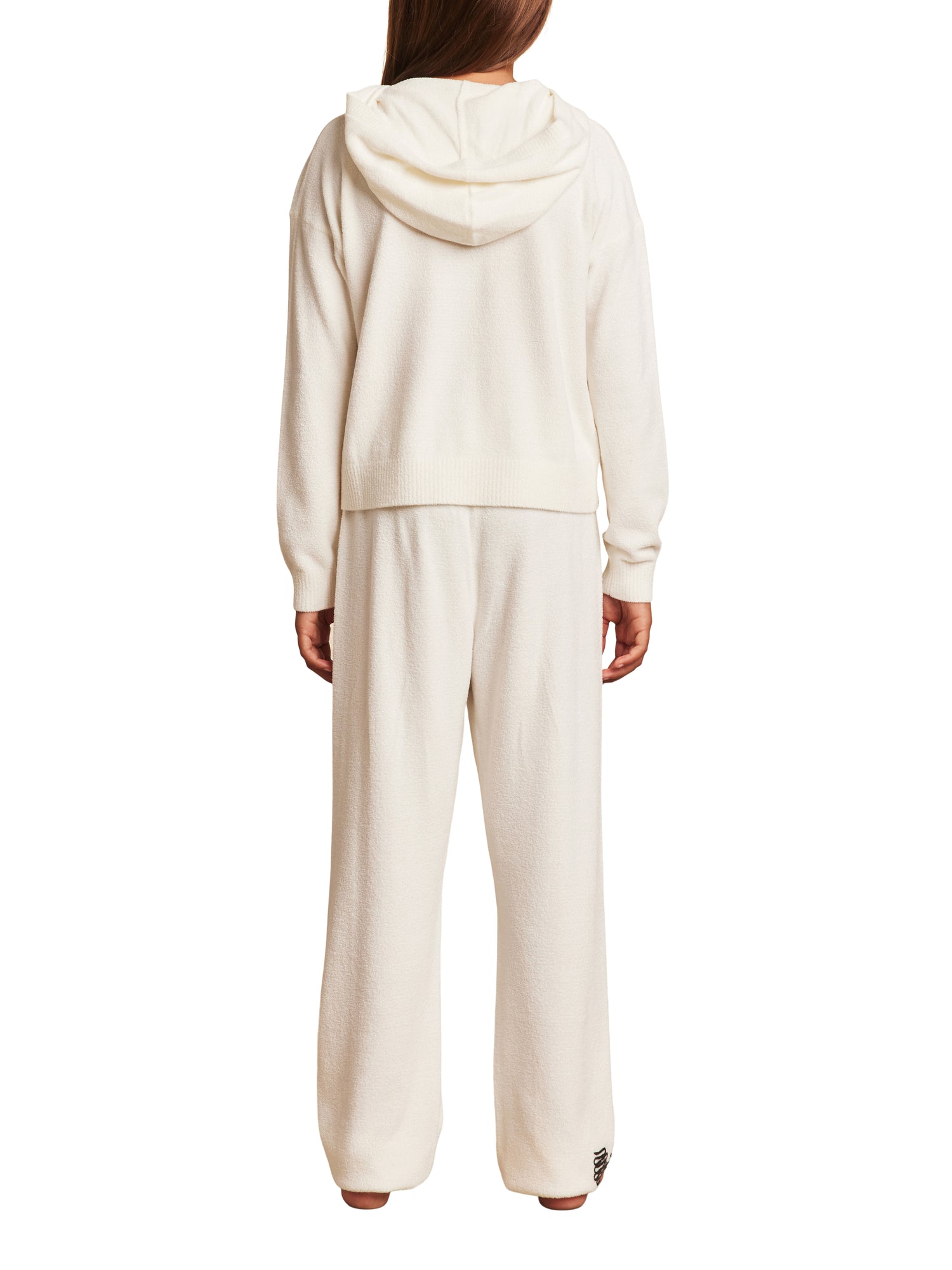 Youth | CozyChic Ultra Lite Embroidered Heart Pant | Pearl/Carbon