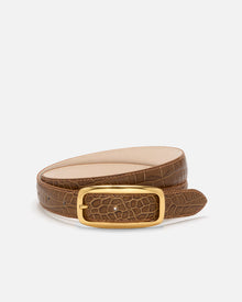 No. 19 Belt | Tuscan Croc/Gold