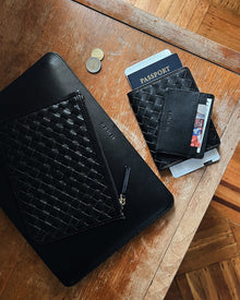 Lia Laptop Case - Carre Weave | Black