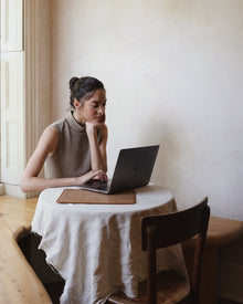 Lia Laptop Case - Carre Weave | Caramel