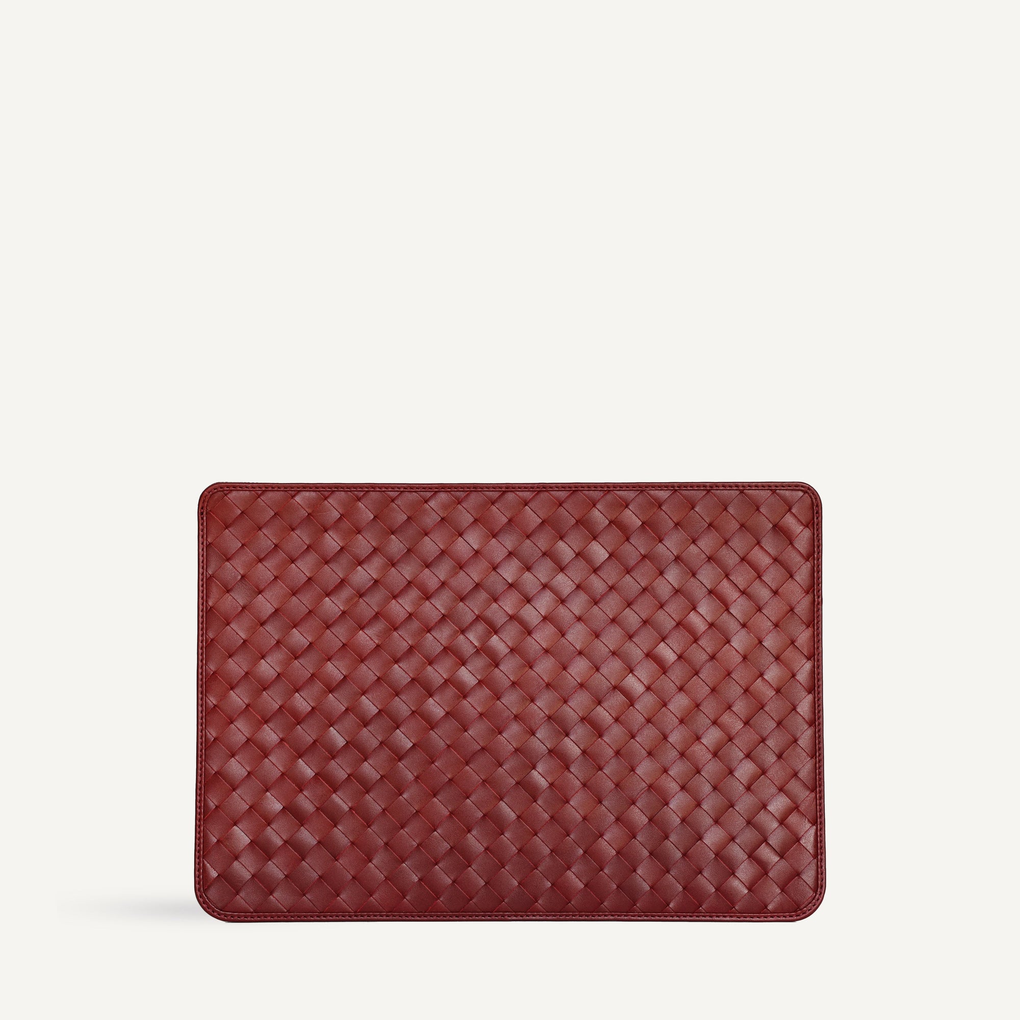 Lia Laptop Case - Carre Weave | Rouge