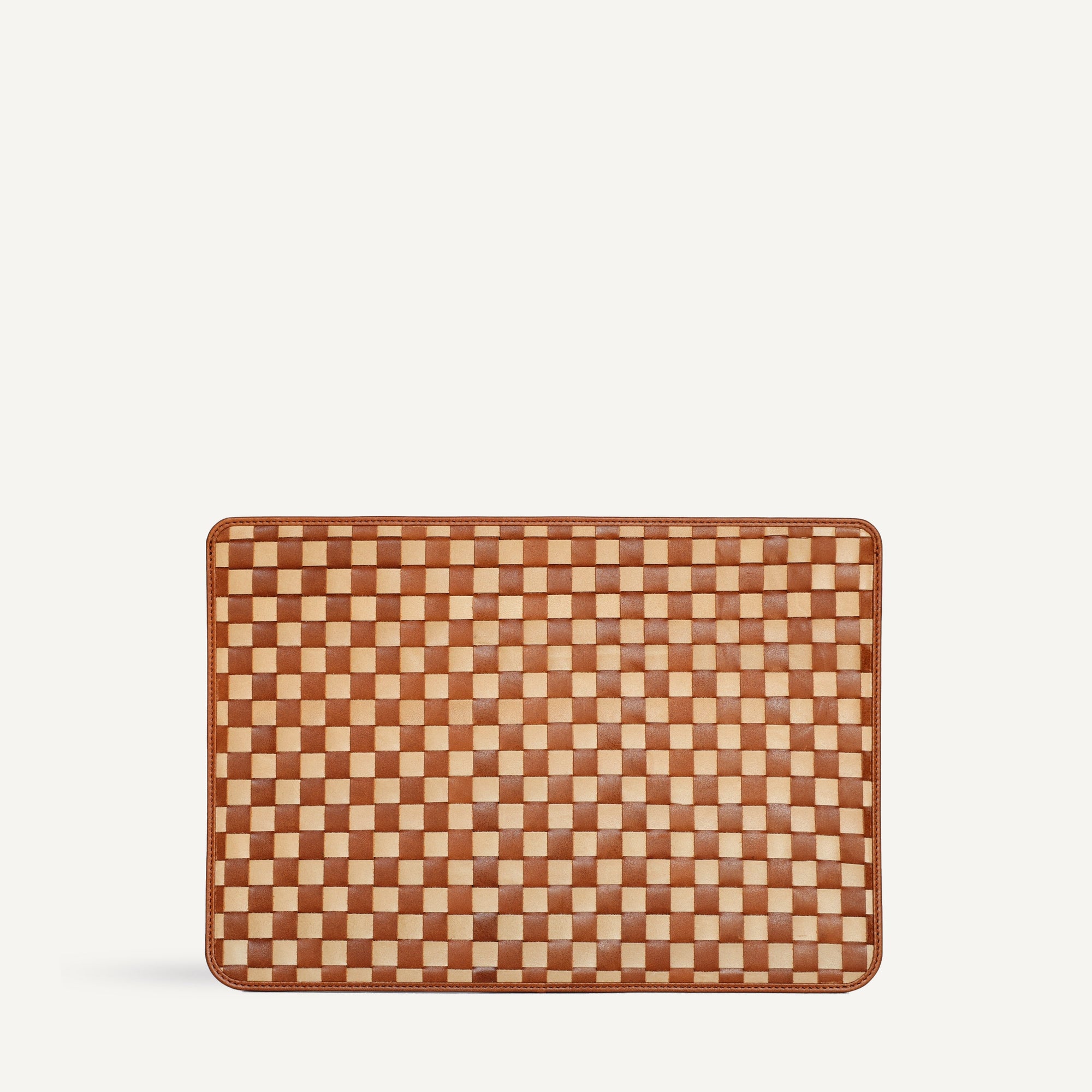 Lia Laptop Case - Check | Caramel/Sienna