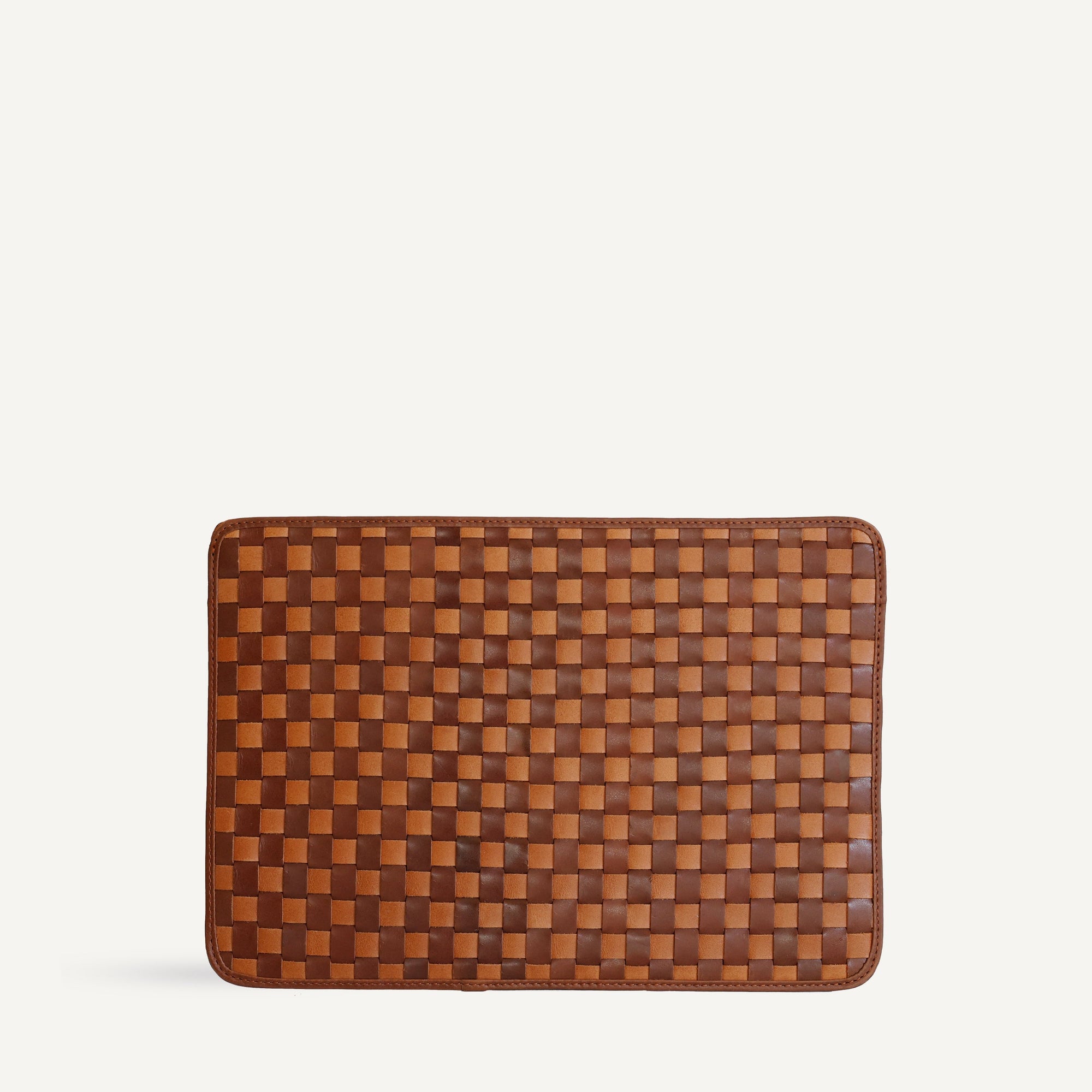 Lia Laptop Case - Check | Copper/Sienna