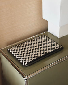 Lia Laptop Case - Check | Brown/Cream