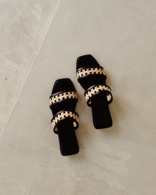 Paloma Slide - Rattan | Black