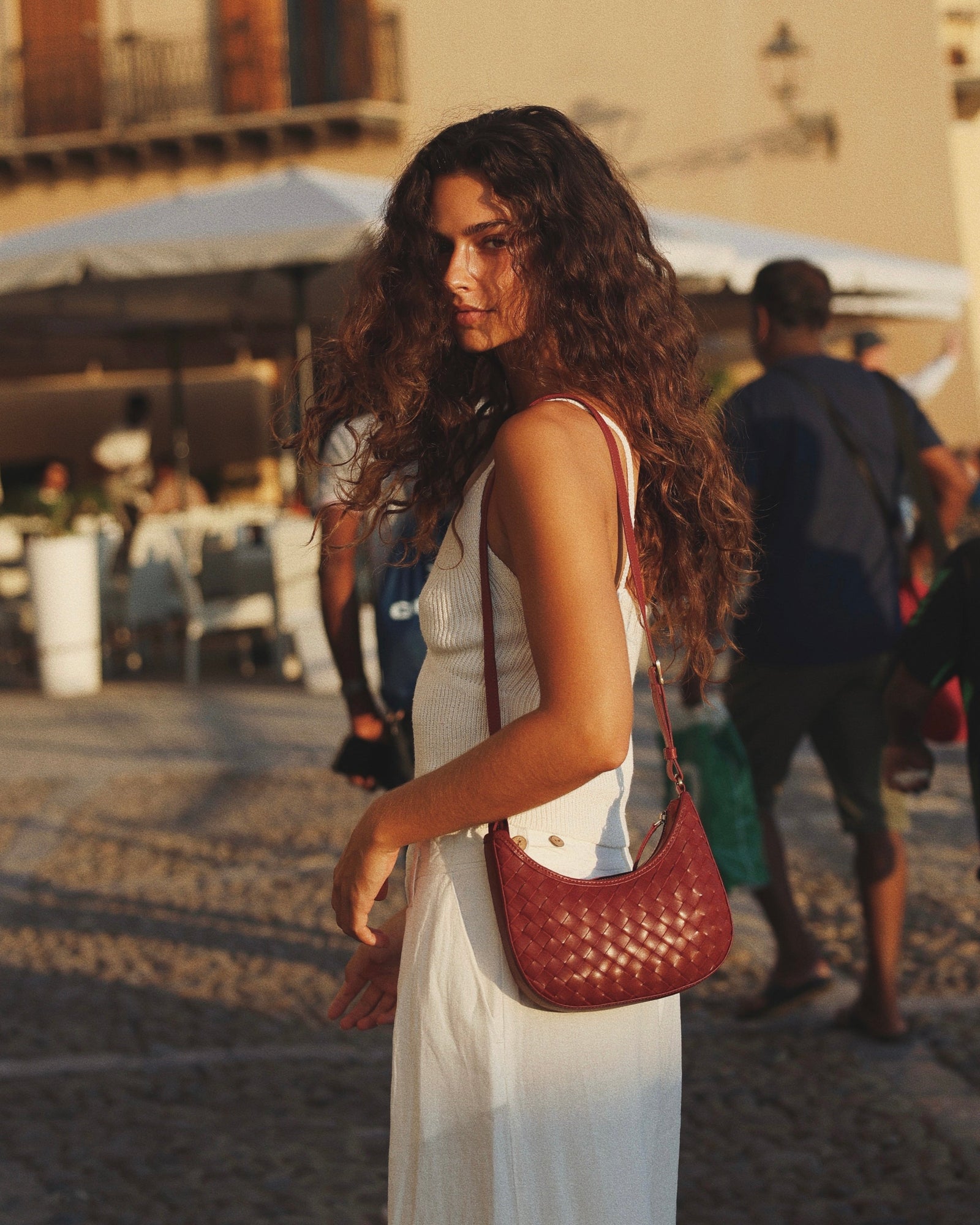 Mini Sling - Carre Weave | Rouge