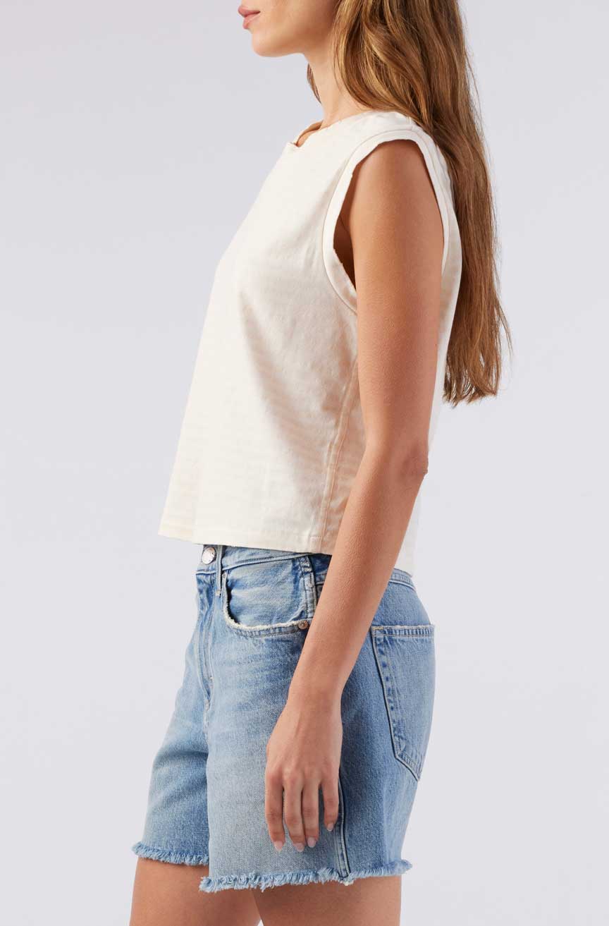 AMO Denim | Sleeveless Babe Tee in Natural
