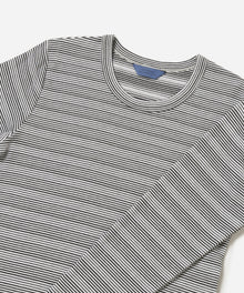 Ivory | Striped Waffle LS Tee