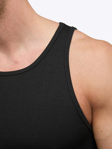 Mens | Portofino Form-Fitting Rib Tank | Black