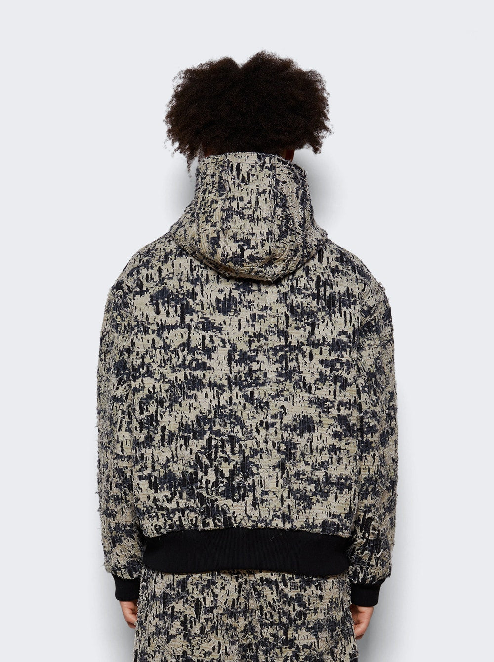 Men | Givenchy | Lined Denim Hoodie | Beige & Black