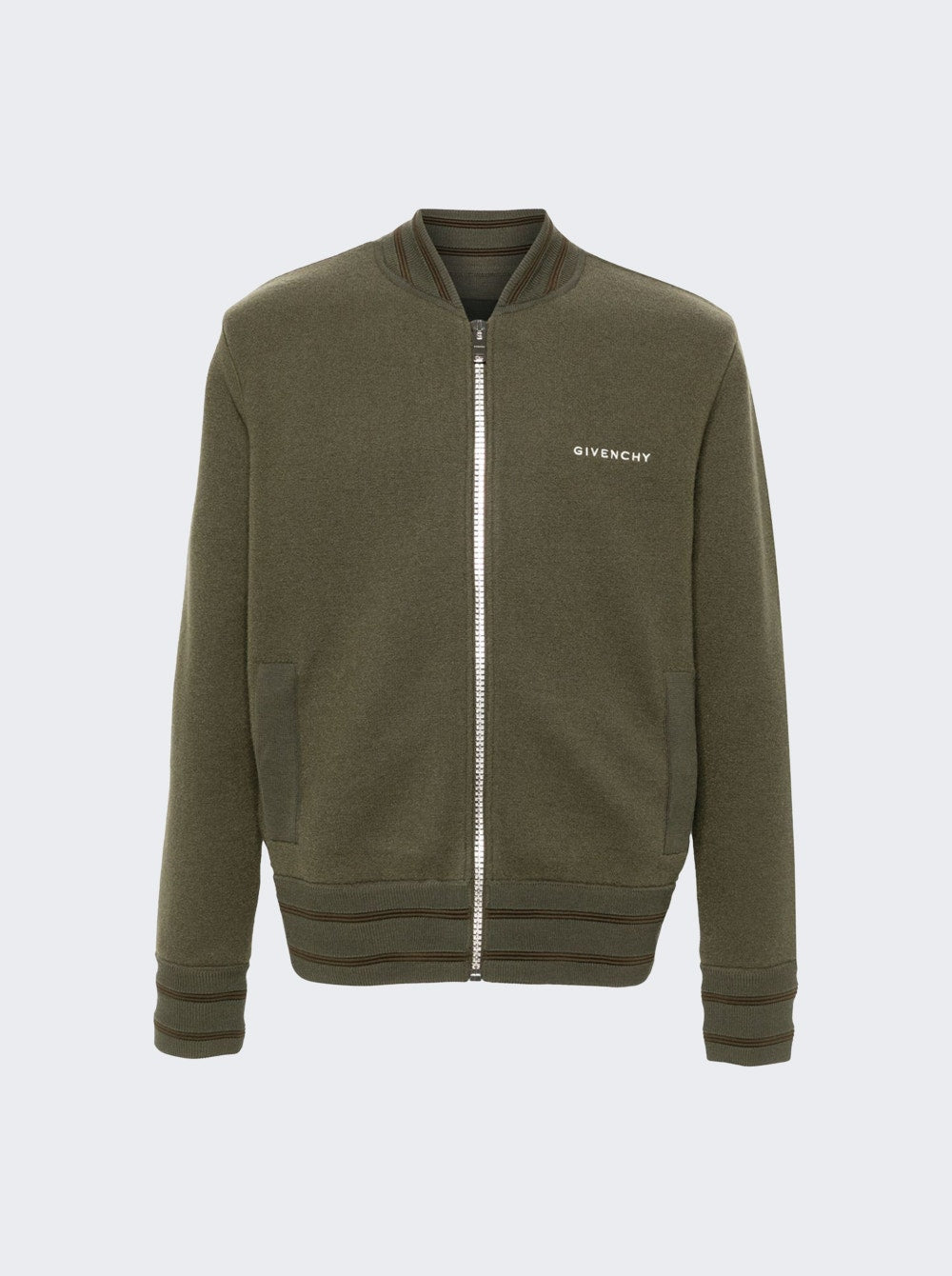 Givenchy | Knitted Varsity Jacket Khaki | Brown