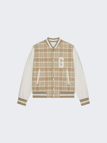 Givenchy | Classic Check Varsity Jacket White & Beige