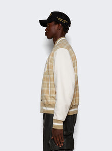 Givenchy | Classic Check Varsity Jacket White & Beige