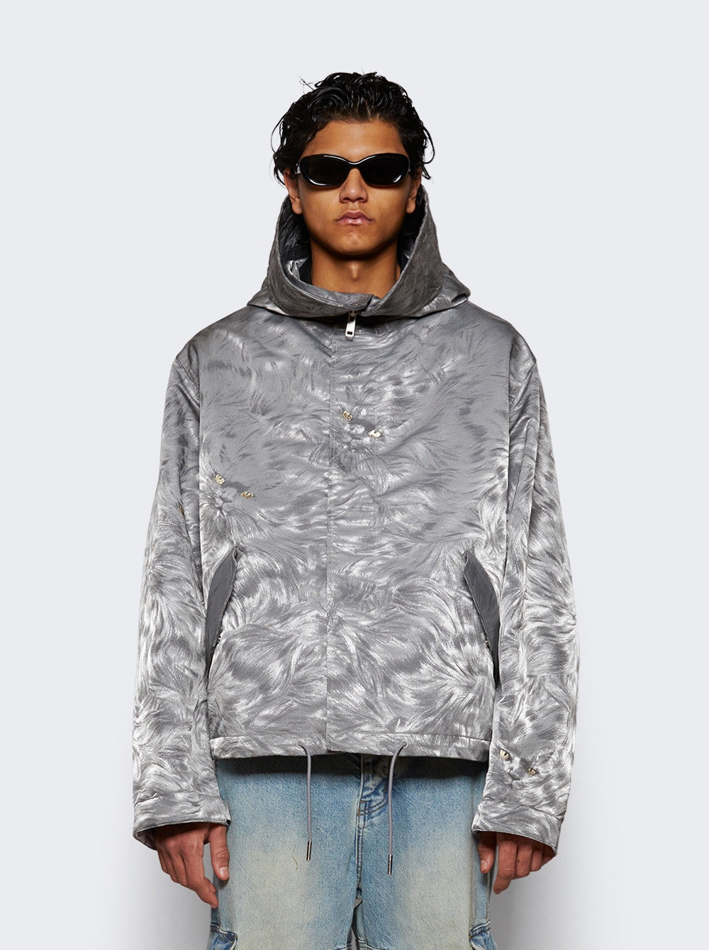 Men | Givenchy | Fishtail Parka Light Melange | Grey