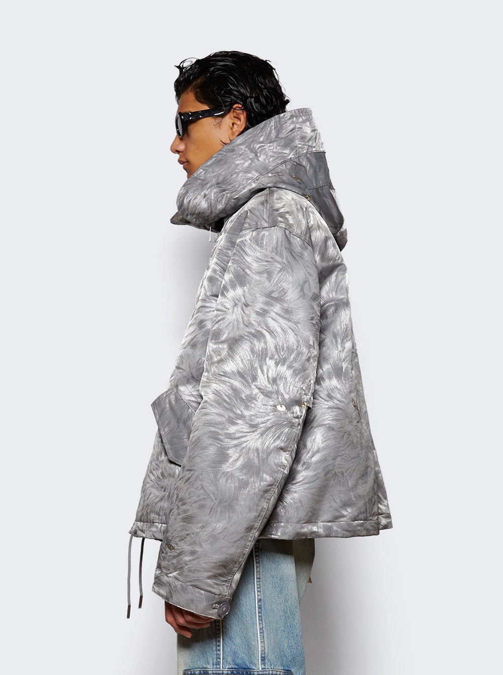 Men | Givenchy | Fishtail Parka Light Melange | Grey