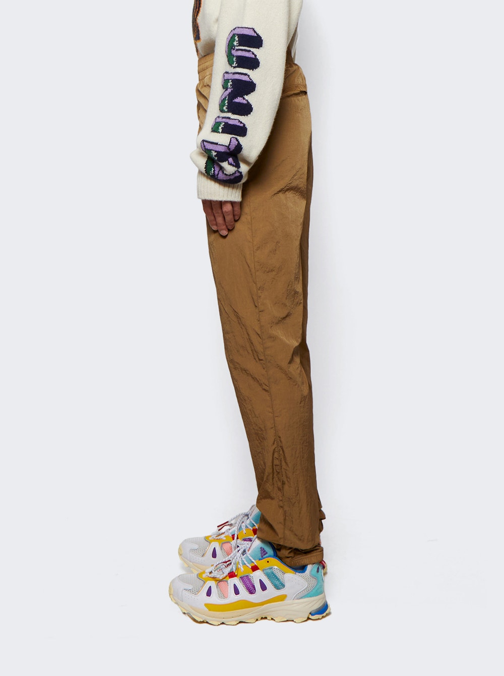 Men | Givenchy | 4g Embroidered Garment Dye Trackpants | Camel Beige