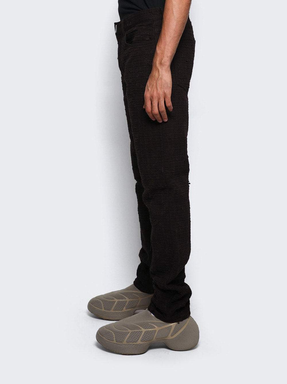 Men | Givenchy | Zipped Slim Fit Denim Trousers | Dark Brown (V1)