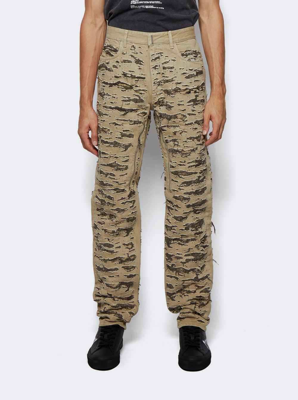 Men | Givenchy | Zipped Slim Fit Denim Trousers | Dark Brown (V2)