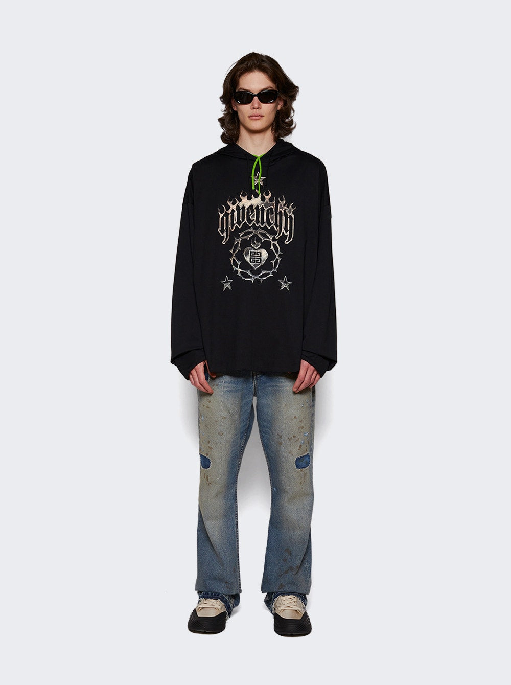 Men | Givenchy | Graphic Vintage Hoodie Black | Multi