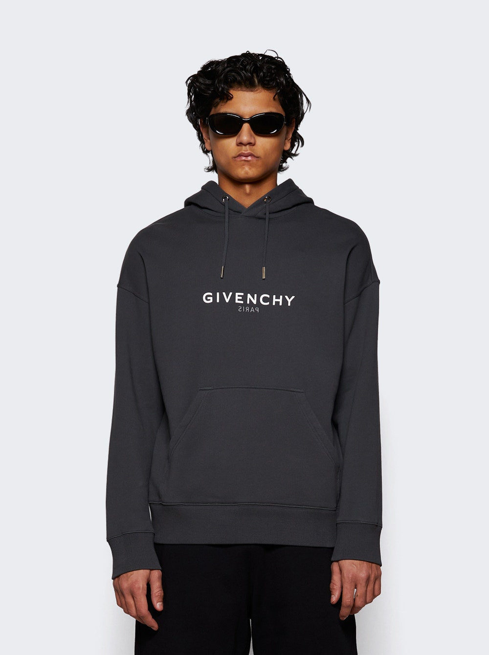 Men | Givenchy | Reverse Givenchy Hoodie Charcoal | Grey