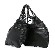 Chanel | Pre-Owned CC Calfskin Dual Twin Chain Handbag | Black