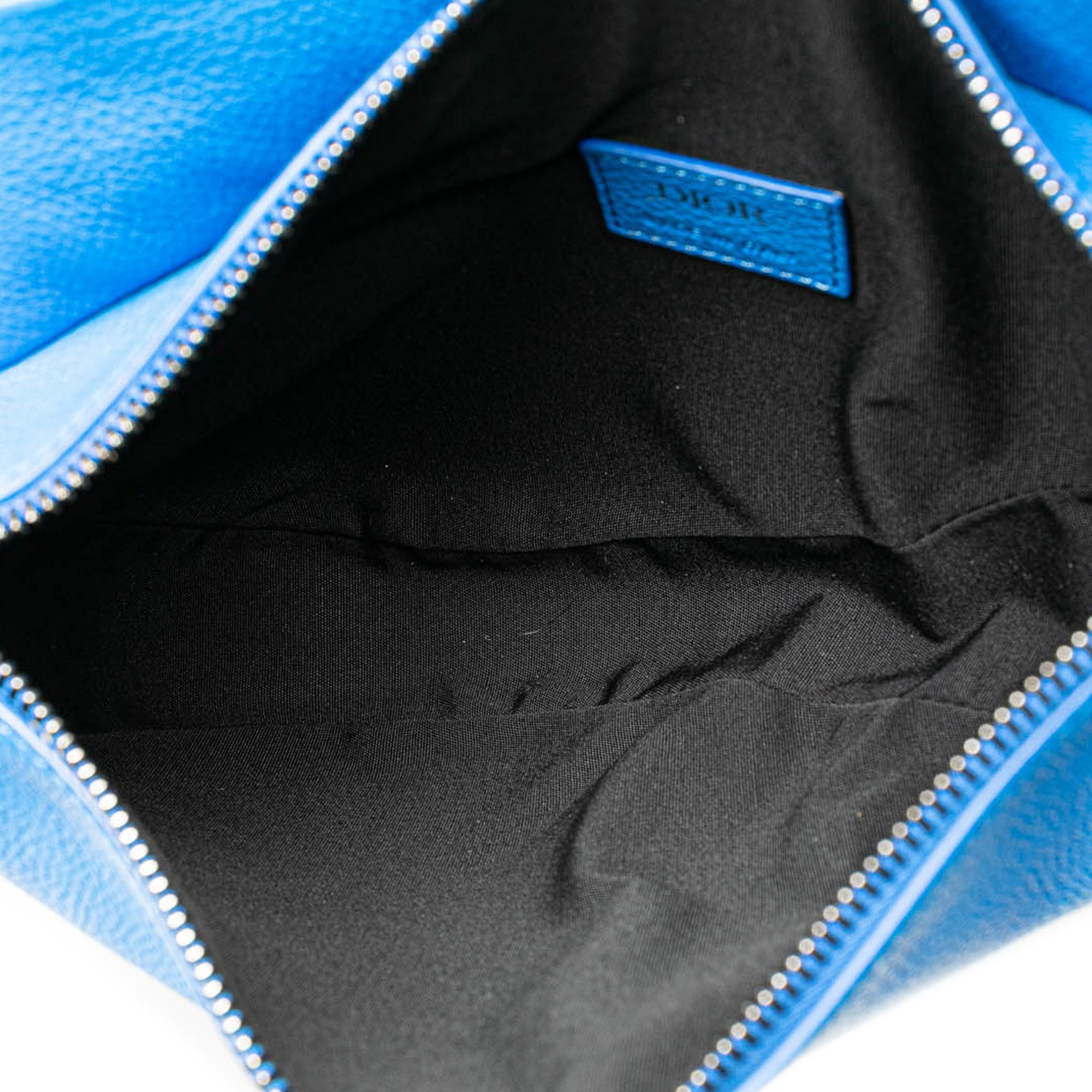 Dior | Pre-Owned Leather Saddle Crossbody | Blue