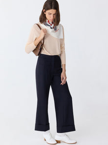 Brody Crop/Cuff Pant | Navy