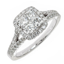 1.00 CT Round Natural Diamond | Fashion Ring | 14K White Gold | I Color | I1 Clarity