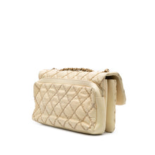 Chanel | Pre-Owned Quilted Calfskin Triple Stitched Single Flap | Brown/Beige