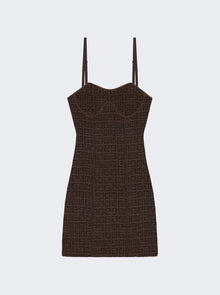 Women | Givenchy | Corset 4g Jacquard Mini Dress | Bronze