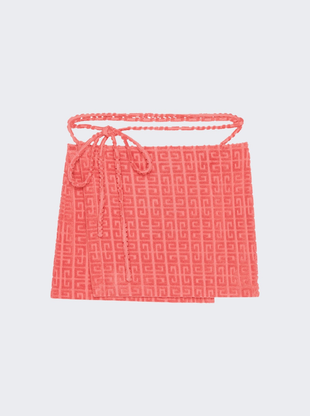 Givenchy | Towelling Wrap Mini Skirt | Coral