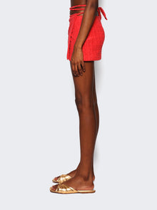 Givenchy | Towelling Wrap Mini Skirt | Coral