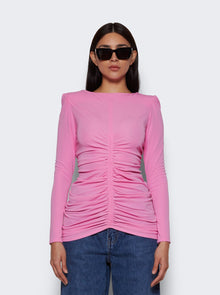 Women | Givenchy | Ruched Long Sleeve Top | Bubble Gum Pink