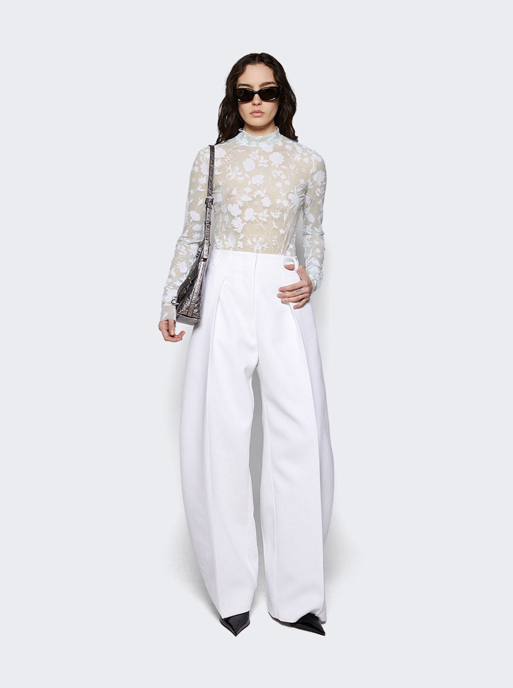 Women | Givenchy | Floral Tulle Bodysuit | White