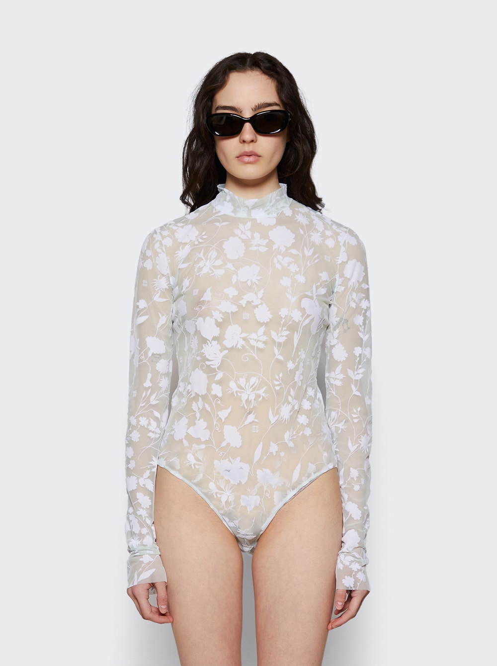 Women | Givenchy | Floral Tulle Bodysuit | White