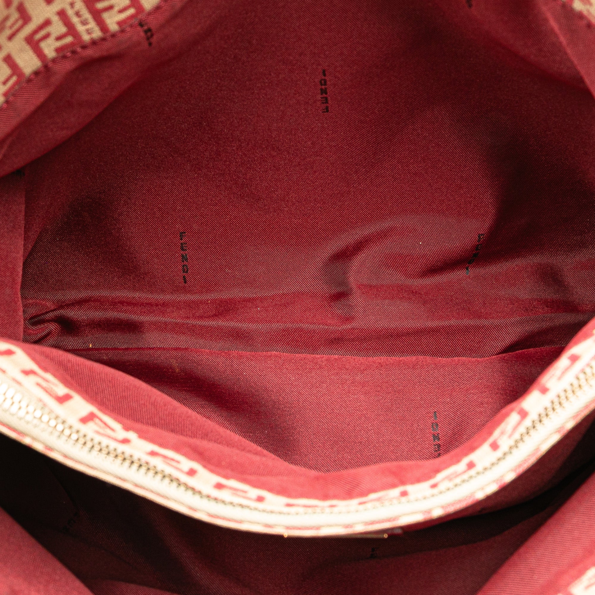 Fendi | Pre-Owned Zucchino Canvas Tote | Brown/Beige/RedRed