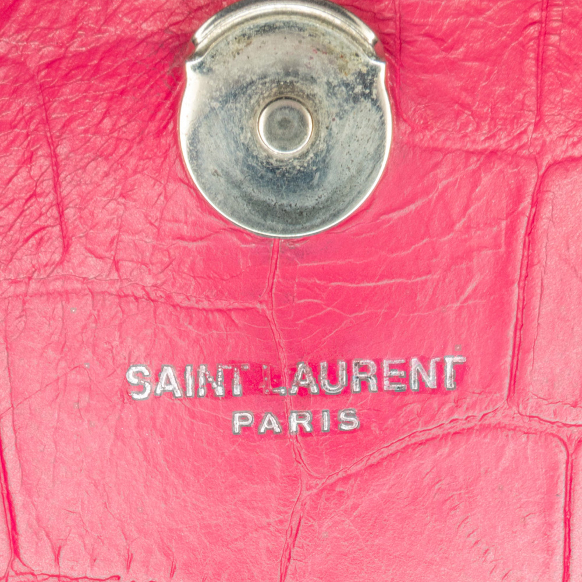 Saint Laurent | Pre-Owned Medium Embossed Kate Tassel Crossbody | Pink