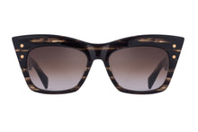 Womens | B - II Sunglass | Dark Brown Swirl - Gold | Dark Brown Gradient
