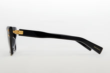 Unisex | B - V Sunglass | Black - Gold | Dark Grey Gradient