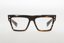 Unisex | B - V Optical | Dark Brown Swirl - White Gold | Clear