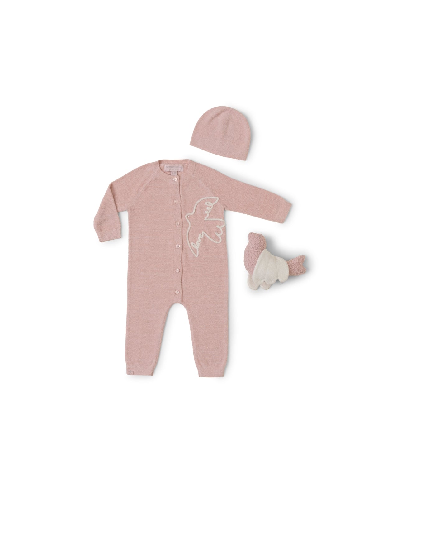 Baby | Cozychic Ultra Lite Covered In Prayer Love Dove Set | Dusty Rose-Cream