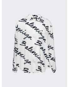 Balenciaga | Men | Logo Button-down Shirt | White
