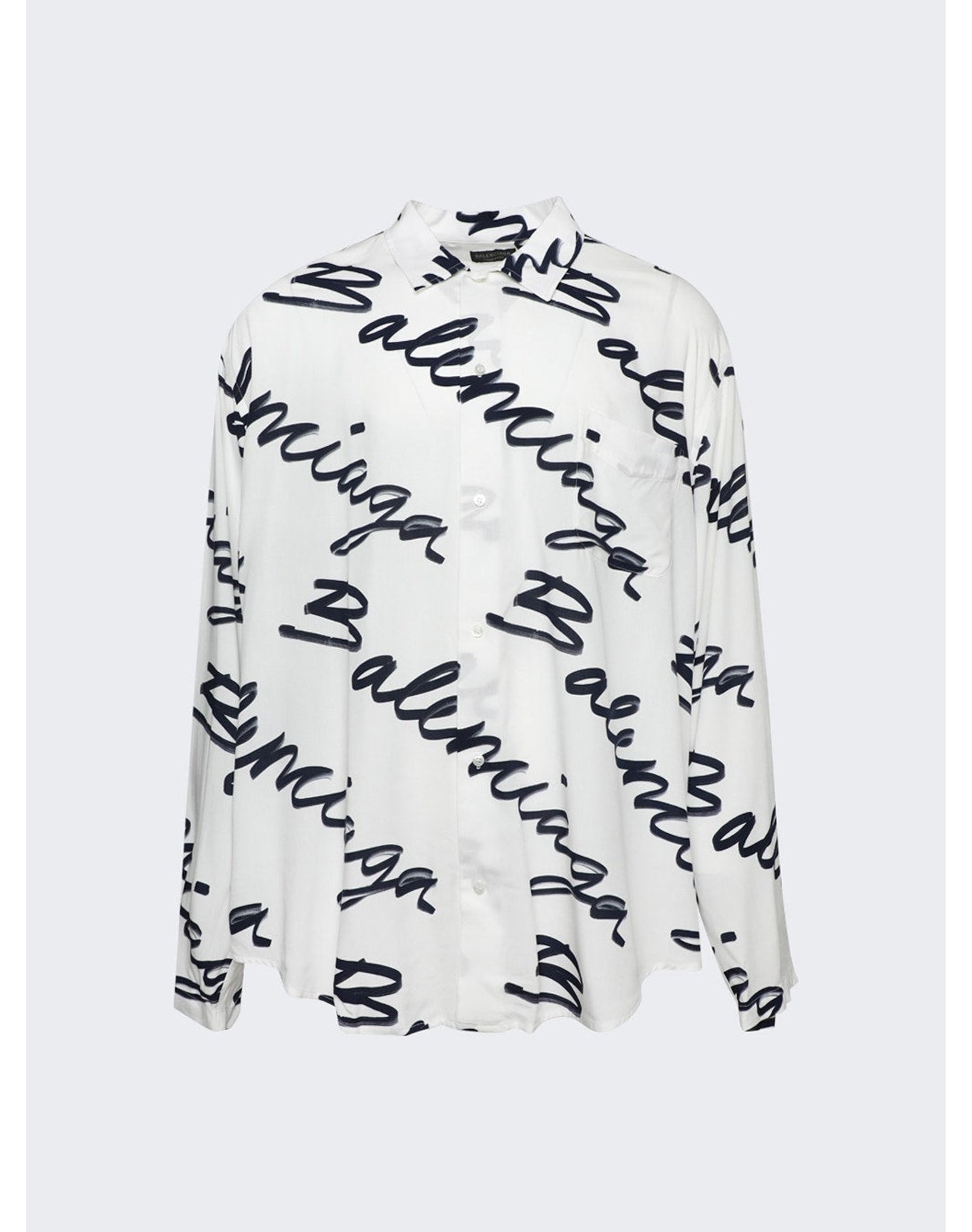 Balenciaga | Men | Logo Button-down Shirt | White