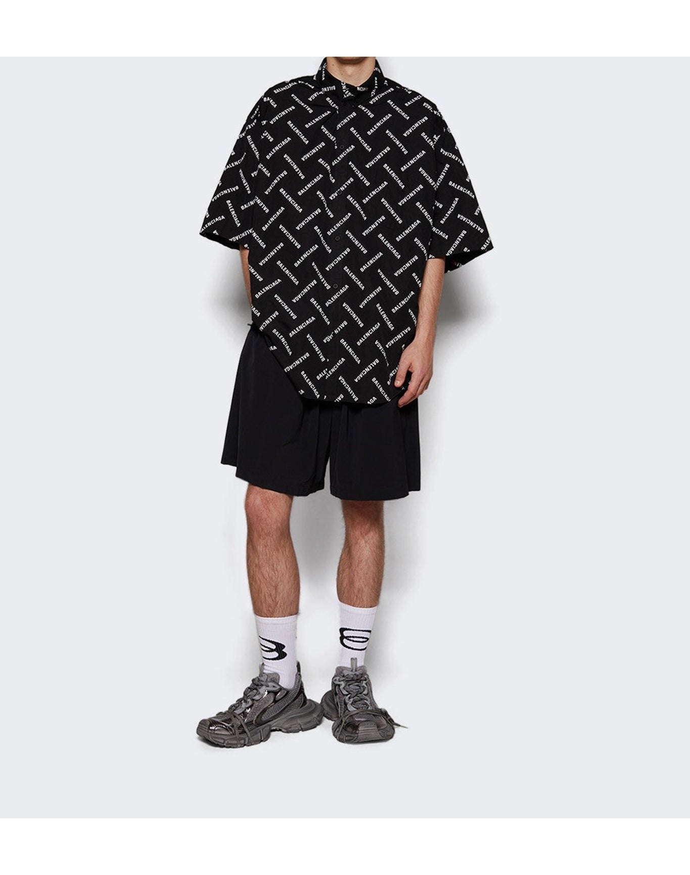 Balenciaga | Men | Short Sleeve Oversized Fit Shirt | Black