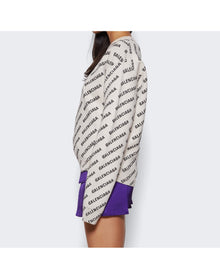 Balenciaga | Women | Crewneck Sweatshirt | Chalky White x Black