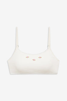 Bay View Waffle Top Bralette White