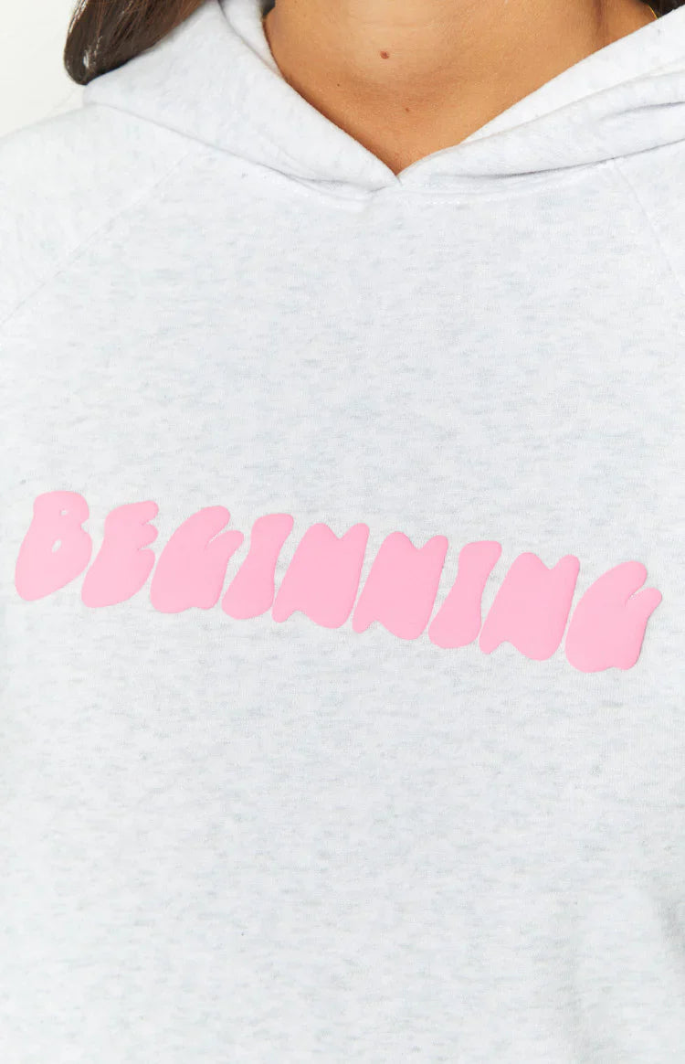 Beginning Marl Bubble Hoodie | Grey